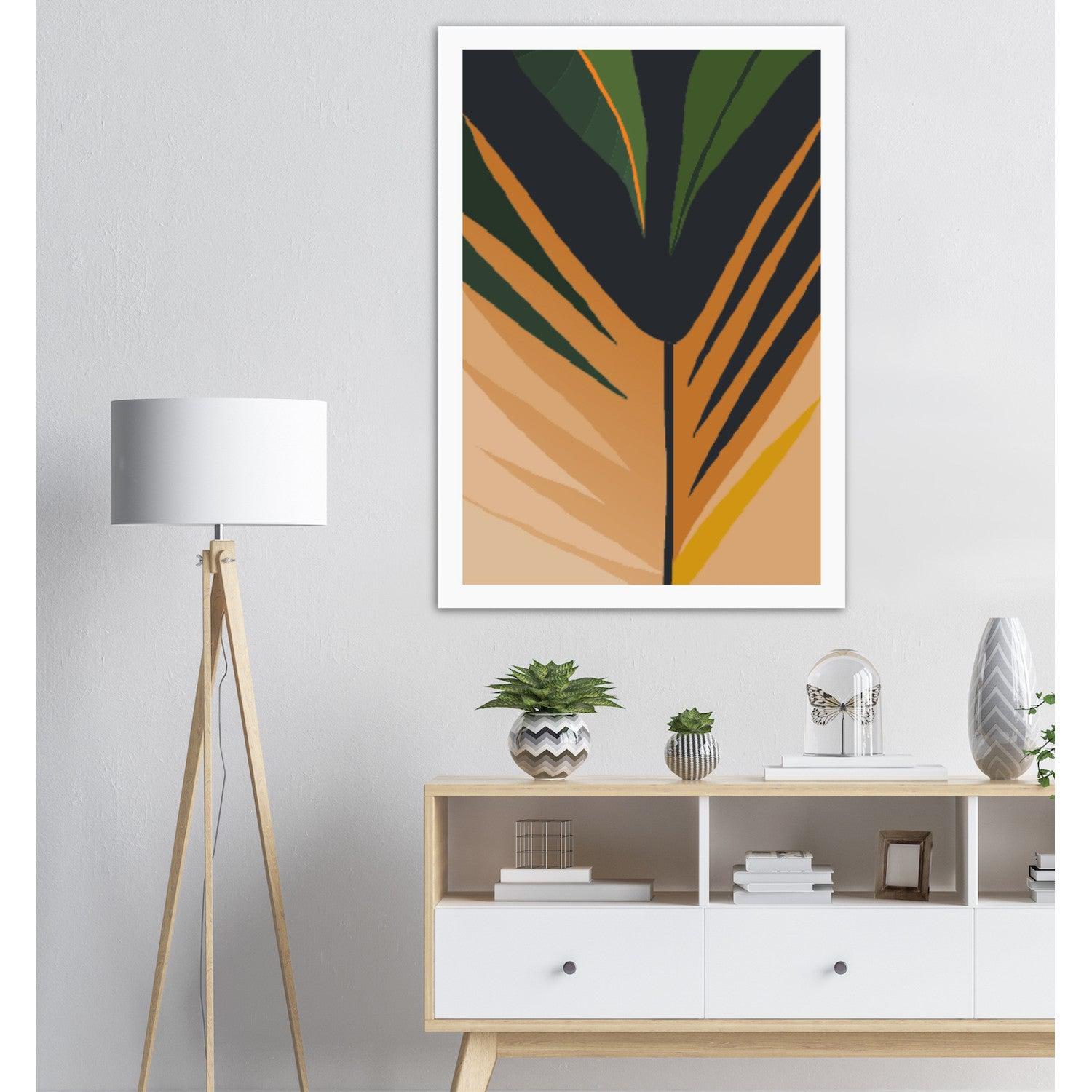 Minimalist Abstract Plant Illustration Poster 01