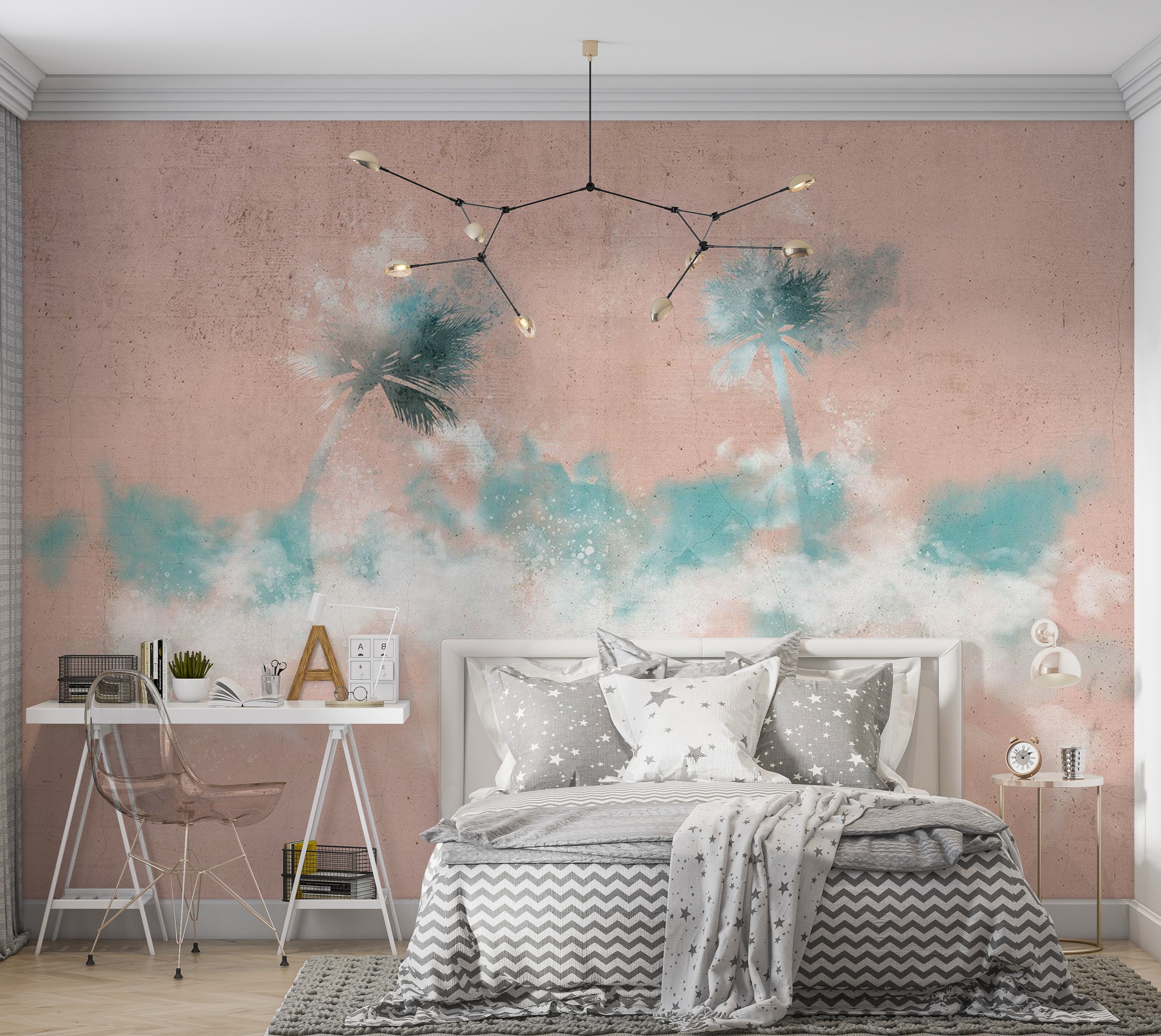 Abstract Wallpaper Wall Mural - Heavenly Relaxation 39"Wx27"H / Standard