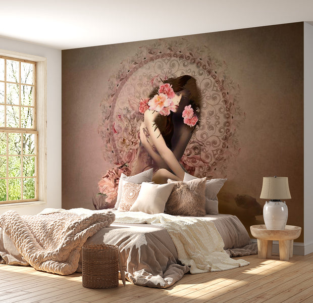 Abstract Wallpaper Wall Mural - Layla 118"Wx90"H