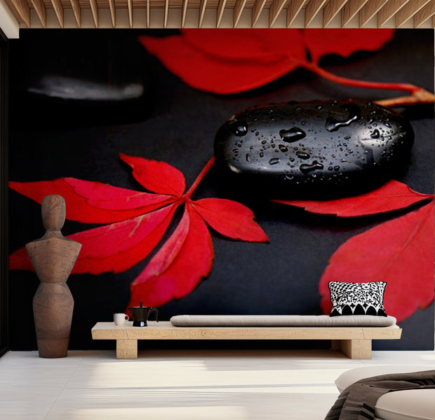 Zen Wallpaper Wall Mural - Intensity Of Red 118"Wx90"H