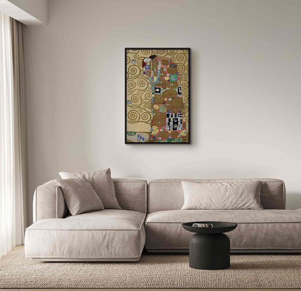Floating Framed Canvas Art - Fulfillment - Gustav Klimt
