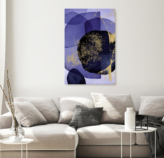 Abstract Canvas Wall Art - Purple Kaleidoscope