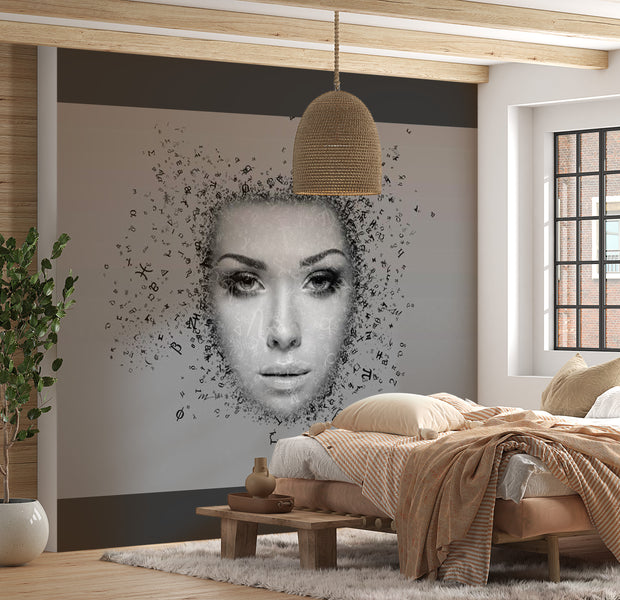 Abstract Wallpaper Wall Mural - Inflow Of Thoughts 118"Wx90"H