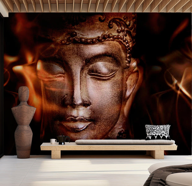 Zen Wallpaper Wall Mural - Buddha Closeup