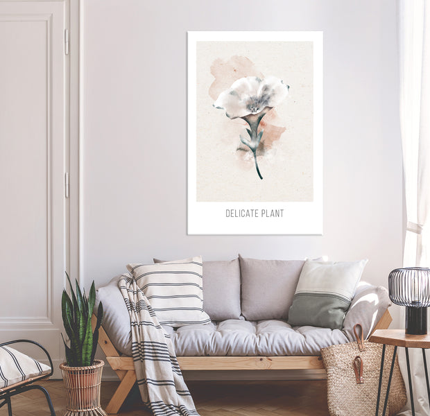 Floral Canvas Wall Art - Delicate Plant