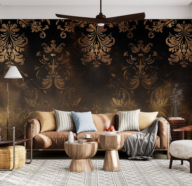 Peel & Stick Wall Mural - Baroque Ornaments Retro Motif 38"Wx27"H