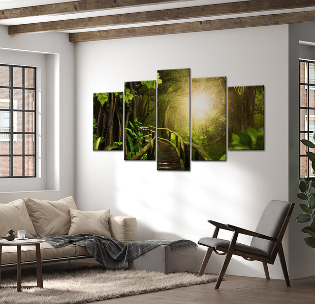 Stretched Canvas Landscape Art - Magical Jungle 40"Wx20"H