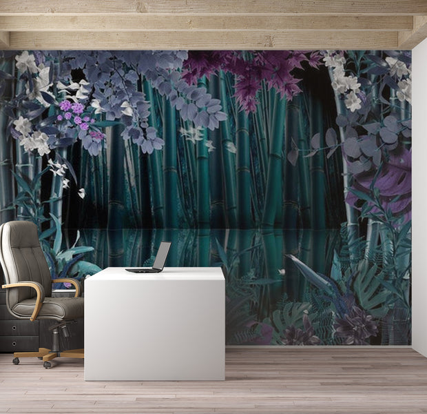 Zen Wallpaper Wall Mural - Mysterious Night 39"Wx27"H