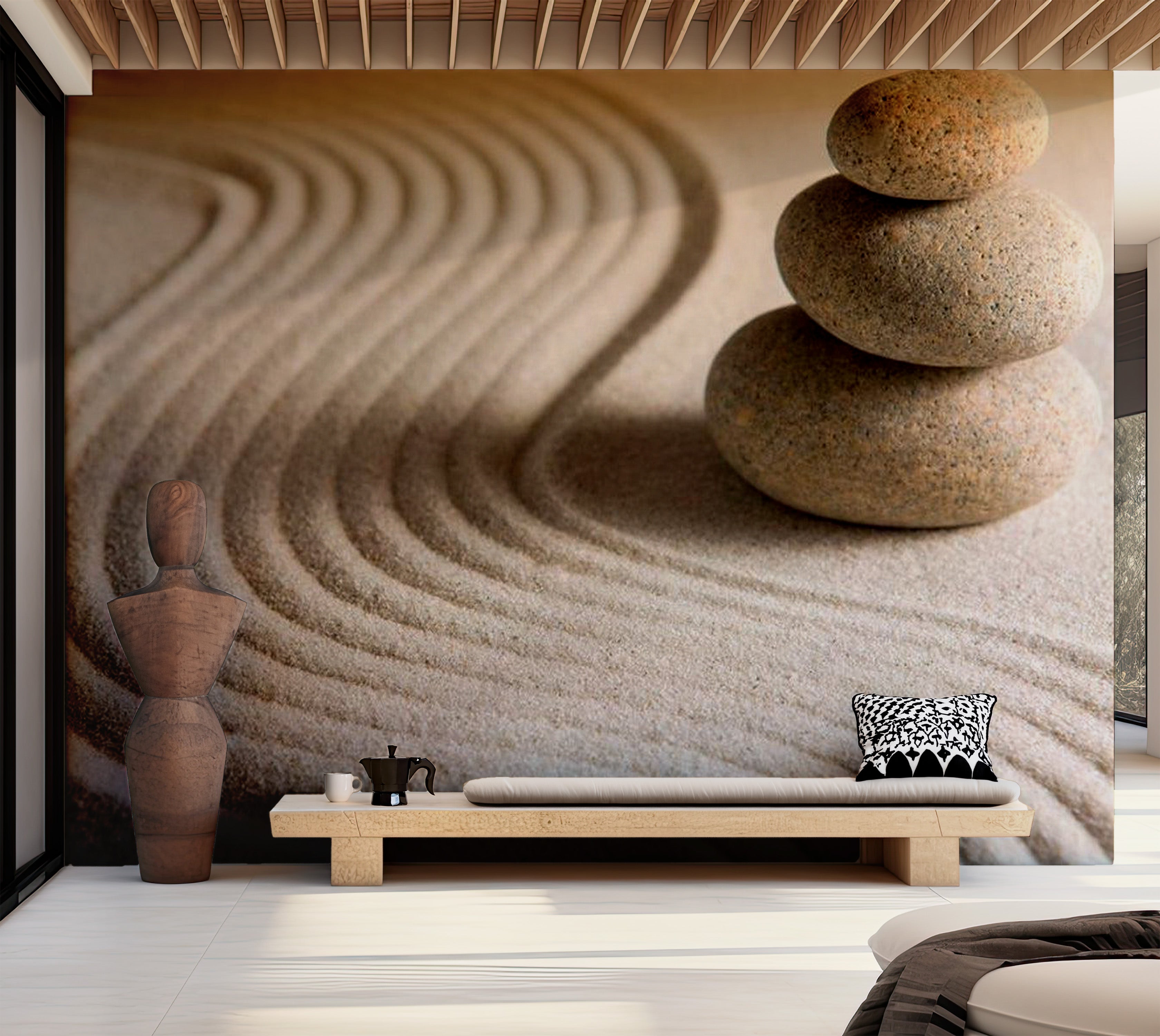 Zen Wallpaper Wall Mural - Balance 118"Wx90"H