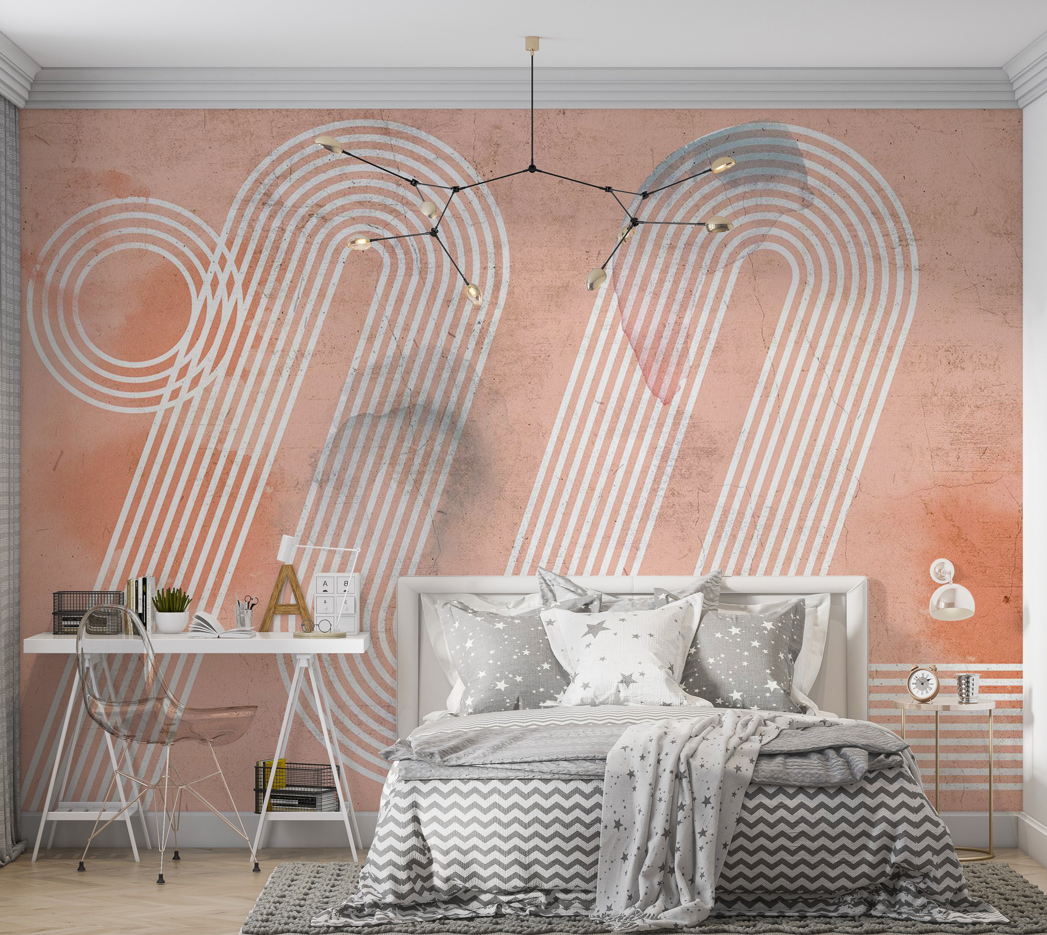 Abstract Wallpaper Wall Mural - Racetrack 39"Wx27"H / Standard