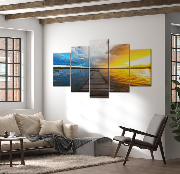 Stretched Canvas Landscape Art - Lake Of Dreams 40"Wx20"H