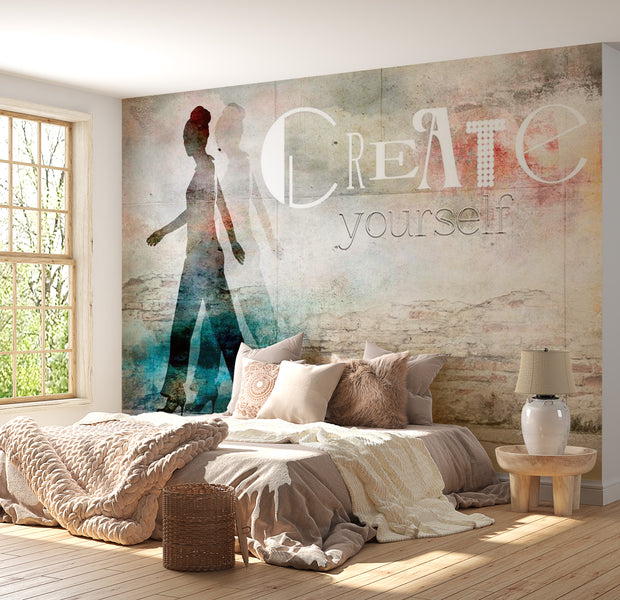 Abstract Wallpaper Wall Mural - Create Yourself 39"Wx27"H