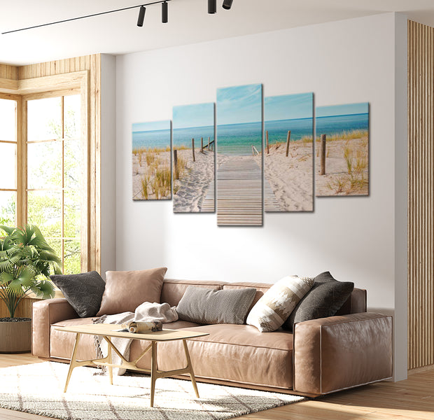 Stretched Canvas Landscape Art - Towards The Sea 40"Wx20"H