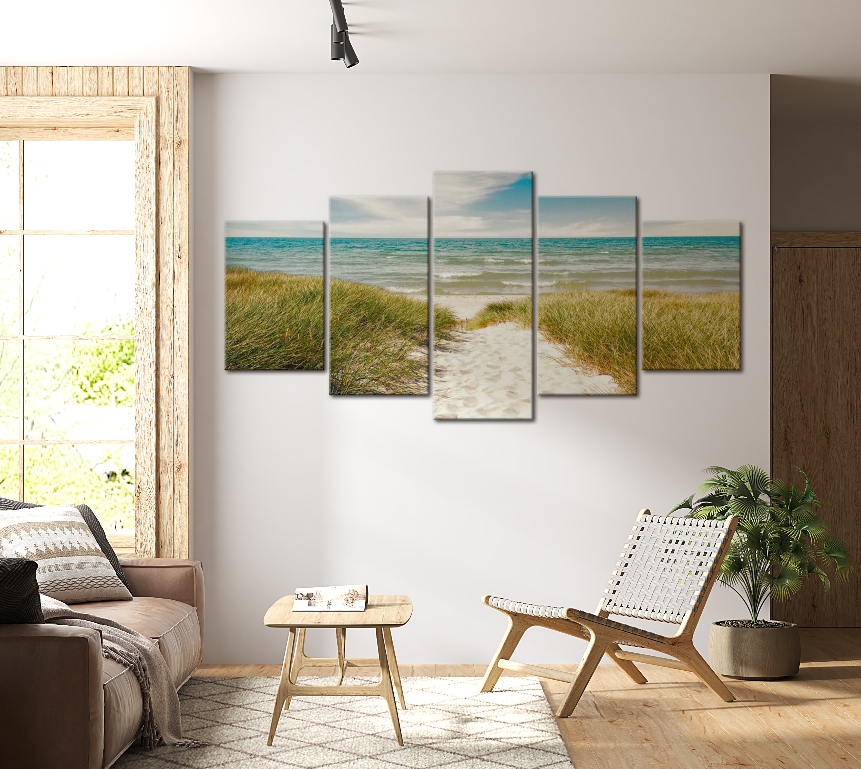 Stretched Canvas Landscape Art - Sea Melody 40"Wx20"H