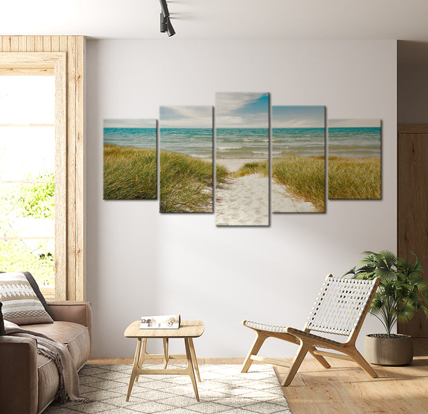 Stretched Canvas Landscape Art - Sea Melody 40"Wx20"H