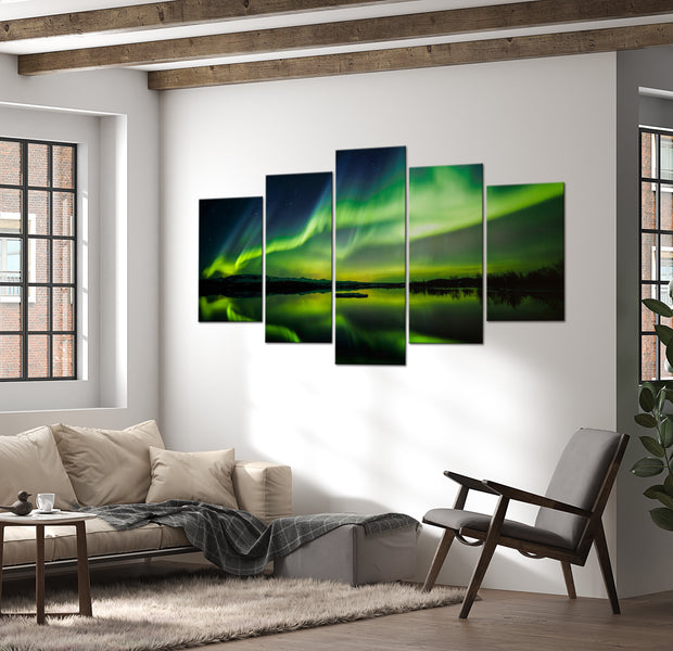 Stretched Canvas Landscape Art - Aurora Borealis