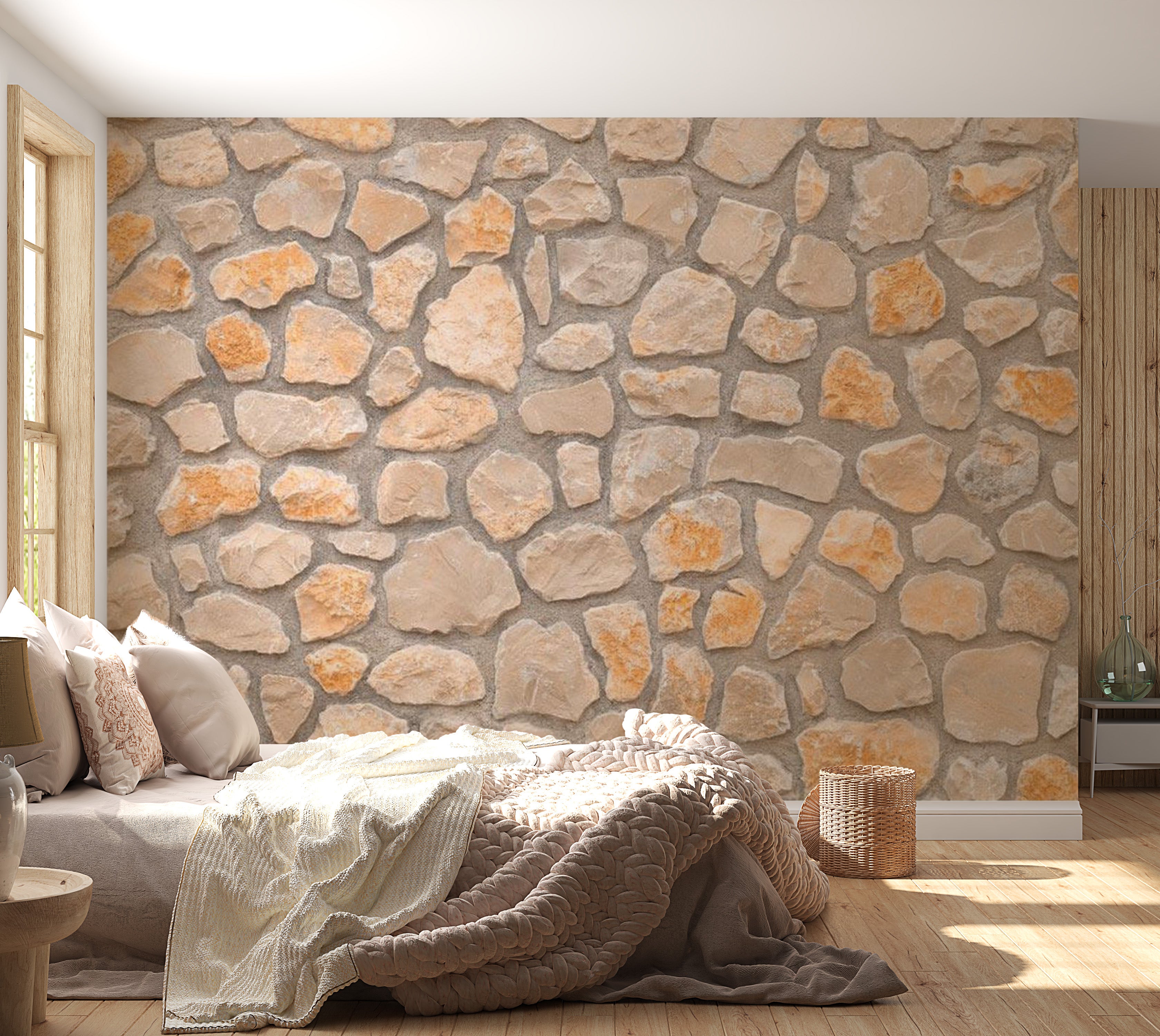 Background & Patterns Wallpaper Wall Mural - Stone Age 39"Wx27"H