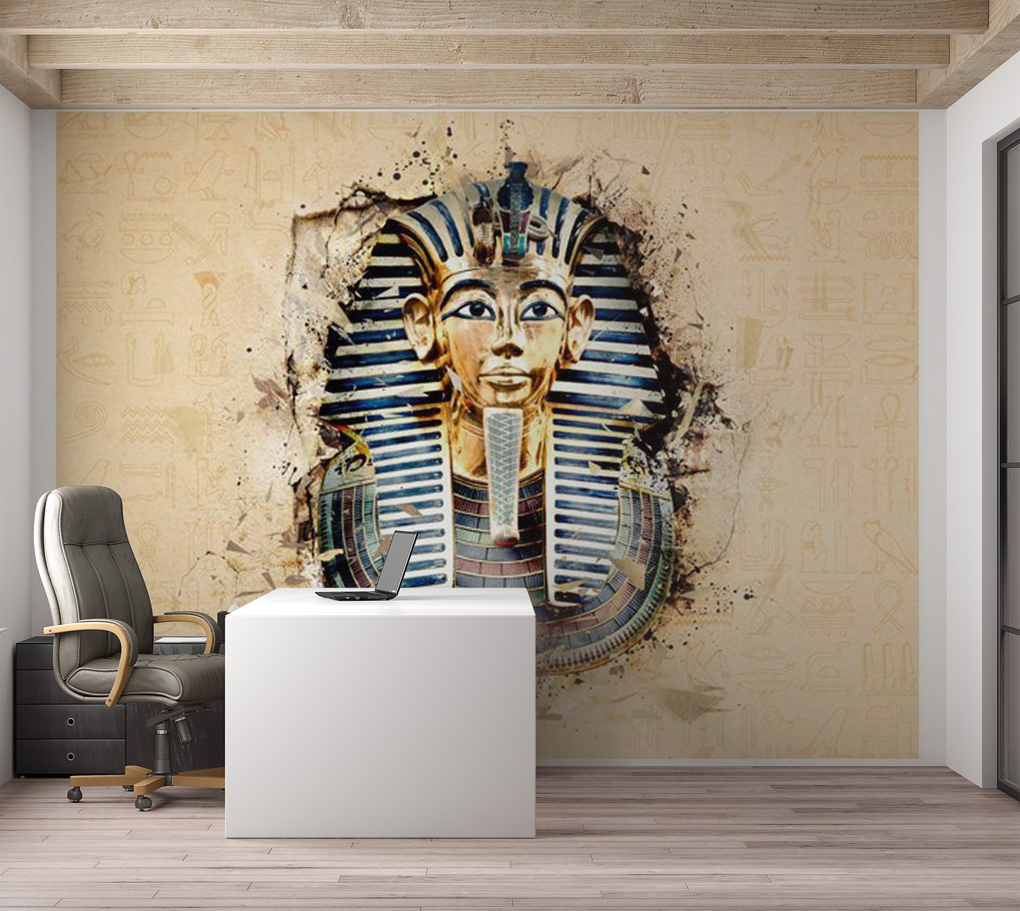 Zen Wallpaper Wall Mural - Dignified Pharaoh 118"Wx90"H