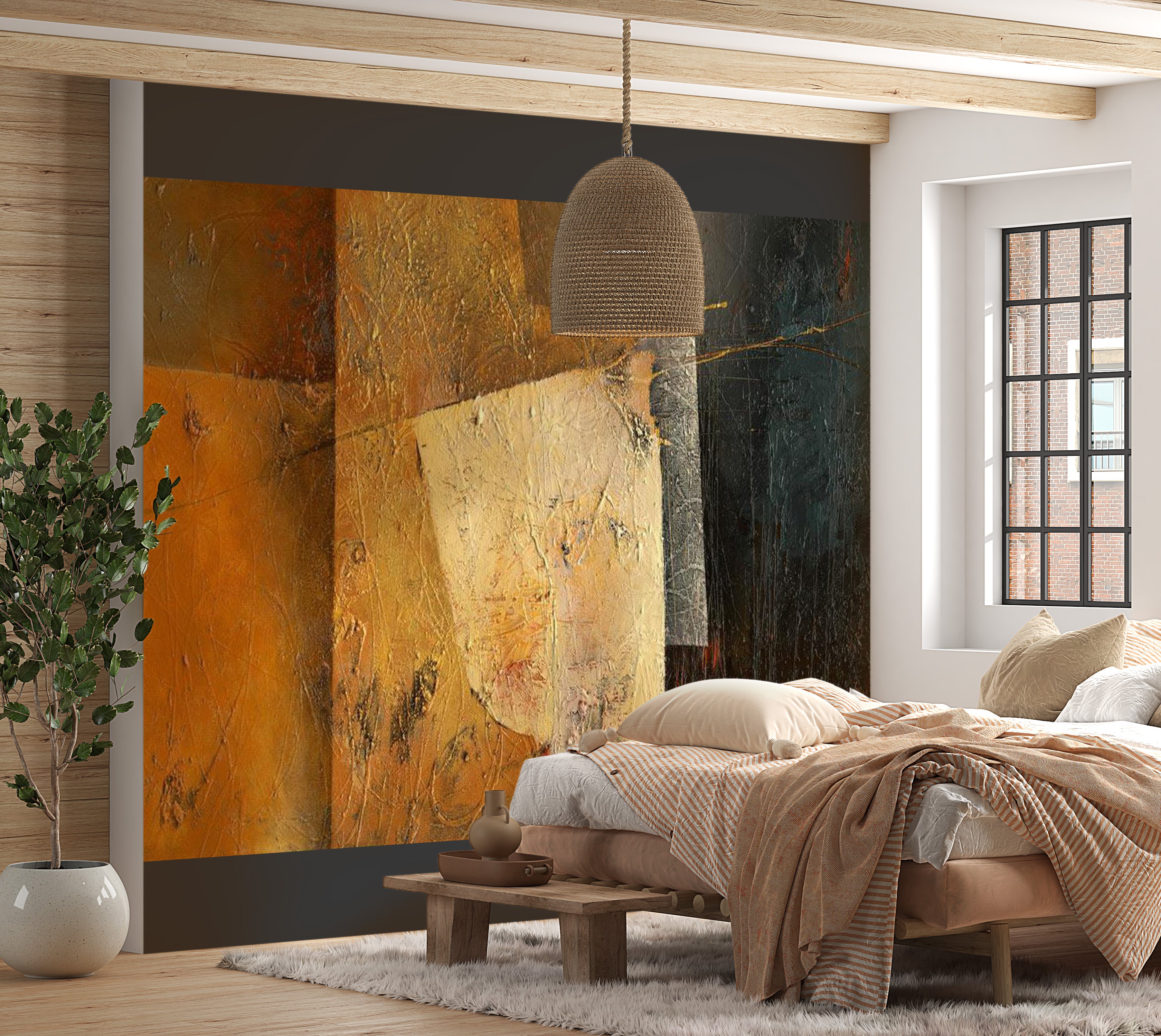 Abstract Wallpaper Wall Mural - Modern Artistry 39"Wx27"H