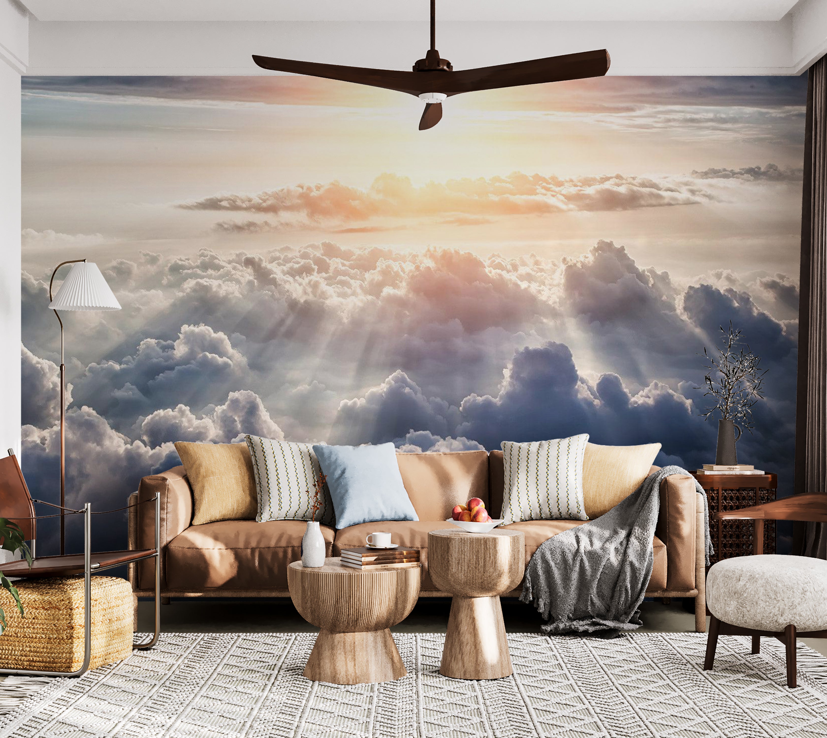 Peel & Stick Landscape Wall Mural - Walk in The Clouds 38"Wx27"H