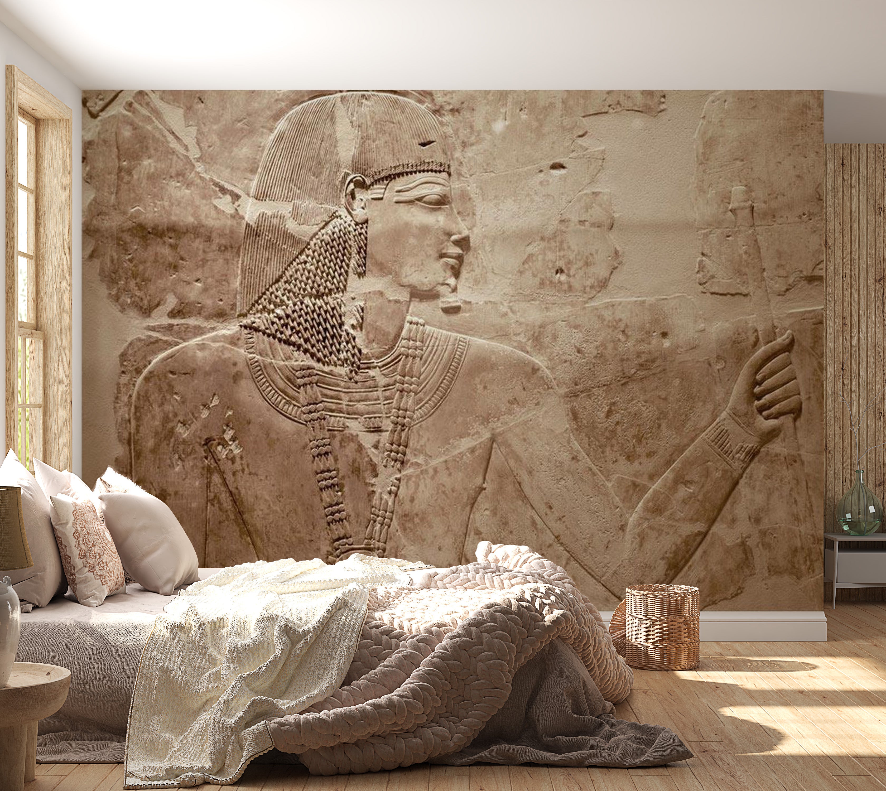 Background & Patterns Wallpaper Wall Mural - Stone Pharaoh 39"Wx27"H