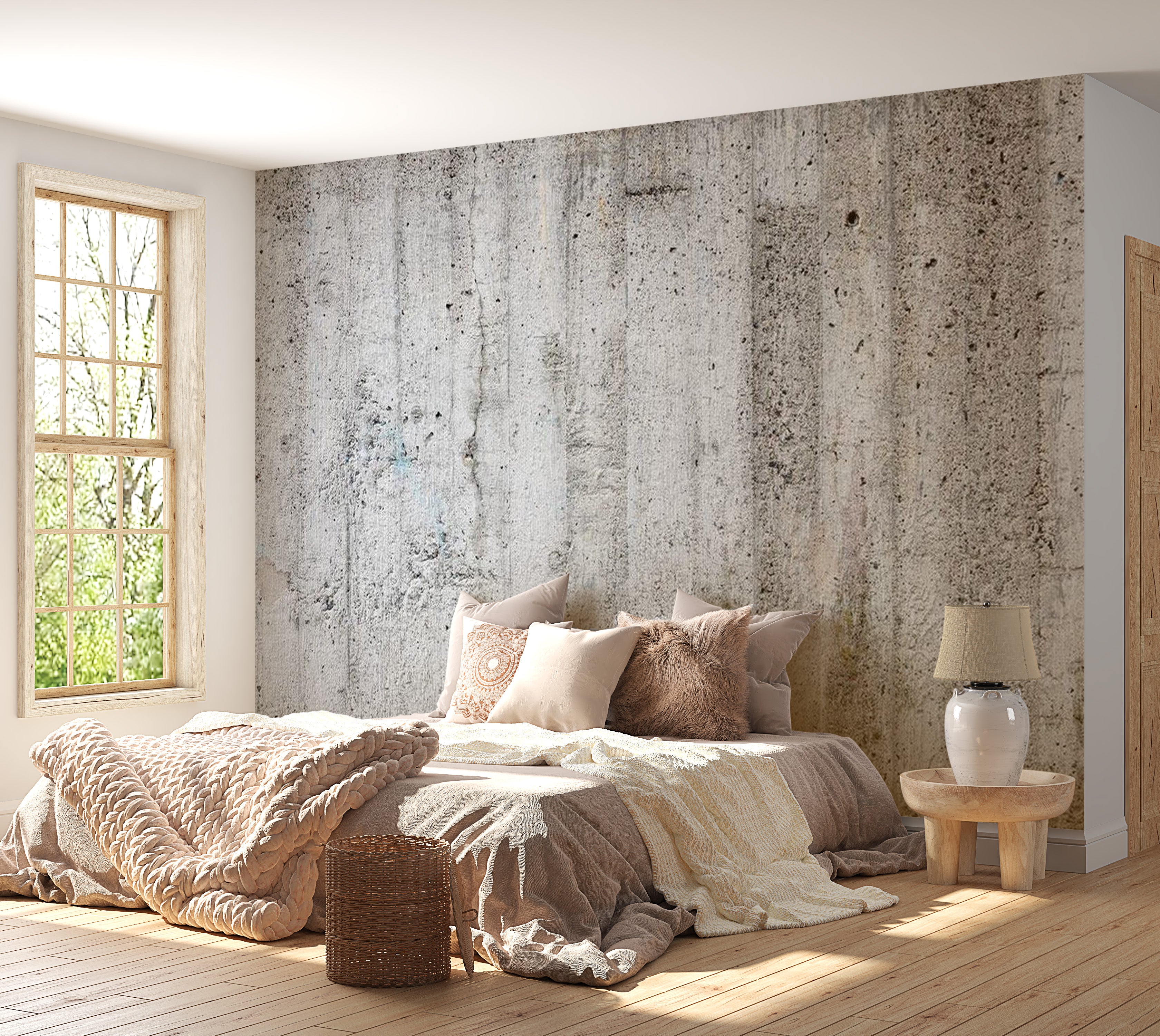 Background & Patterns Wallpaper Wall Mural - Old Concrete Plaster Wall 39"Wx27"H