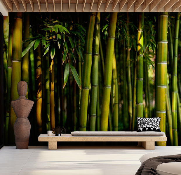 Zen Wallpaper Wall Mural - Asian Bamboo Forest 118"Wx90"H