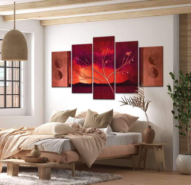 Stretched Canvas Landscape Art - Carmine Autumn 40"Wx20"H