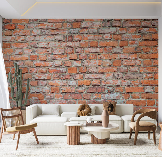 Peel & Stick Wall Mural - Red Brick Loft Wall 38"Wx27"H
