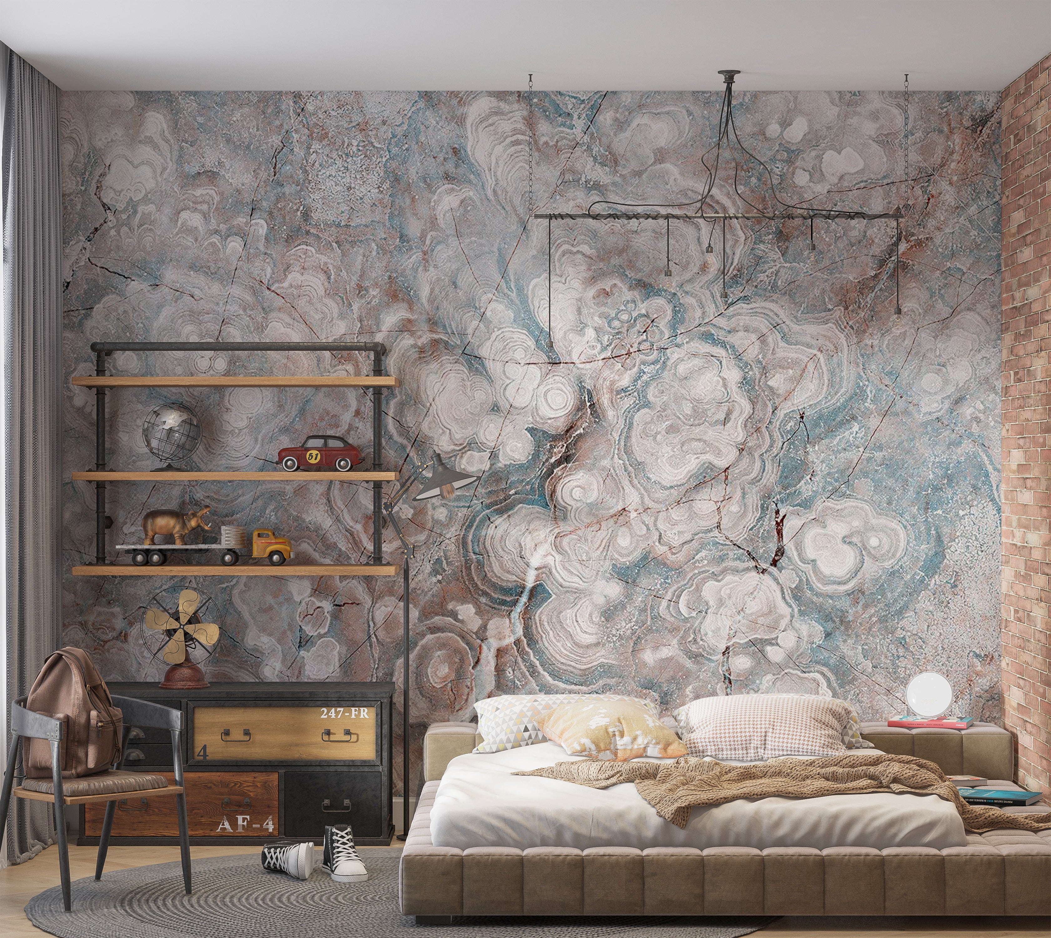 Surface Texture Wallpaper Wall Mural - Natural Stone Structure 39"Wx27"H / Standard