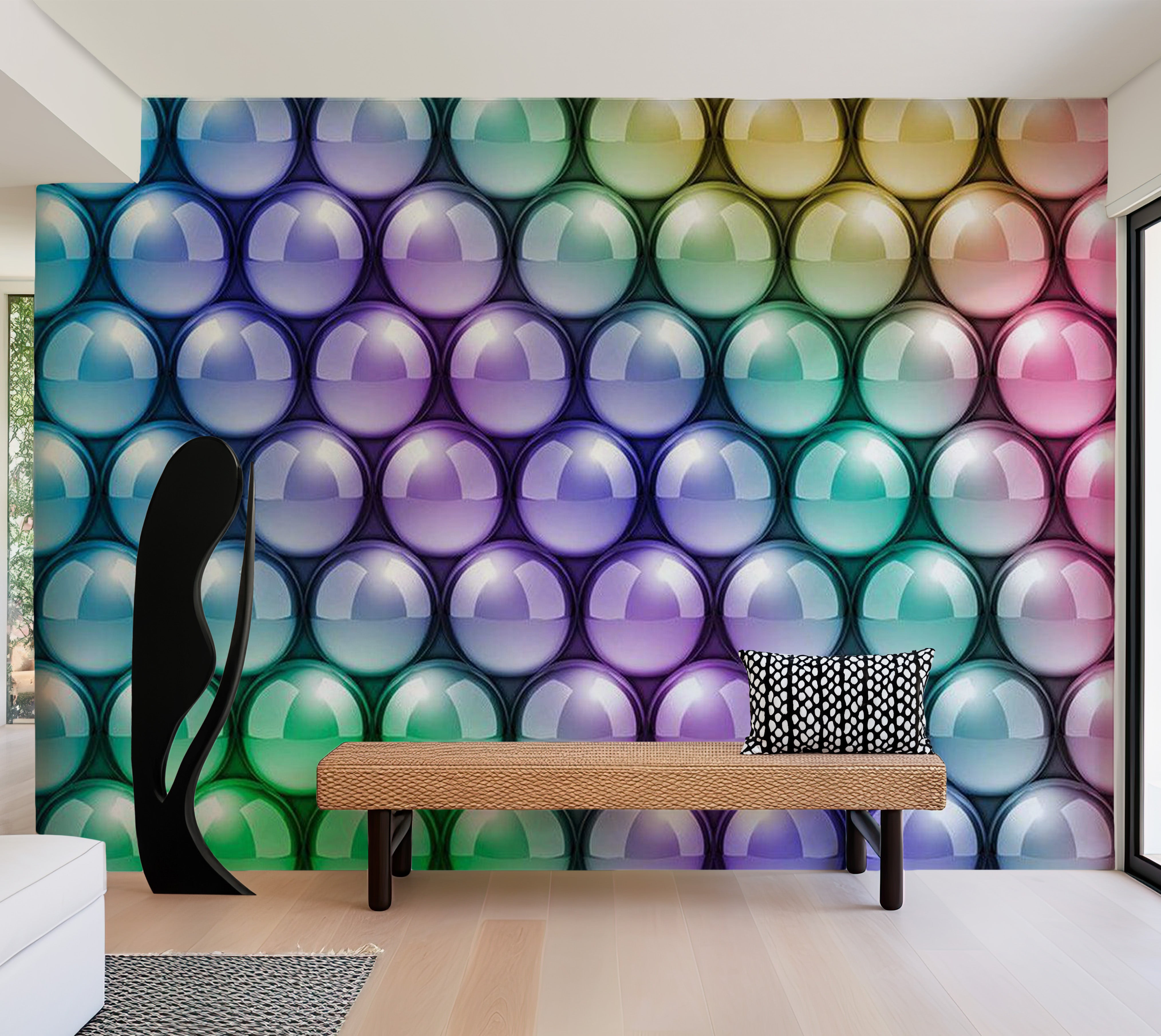 Abstract Wallpaper Wall Mural - Colorful Vertigo 39"Wx27"H