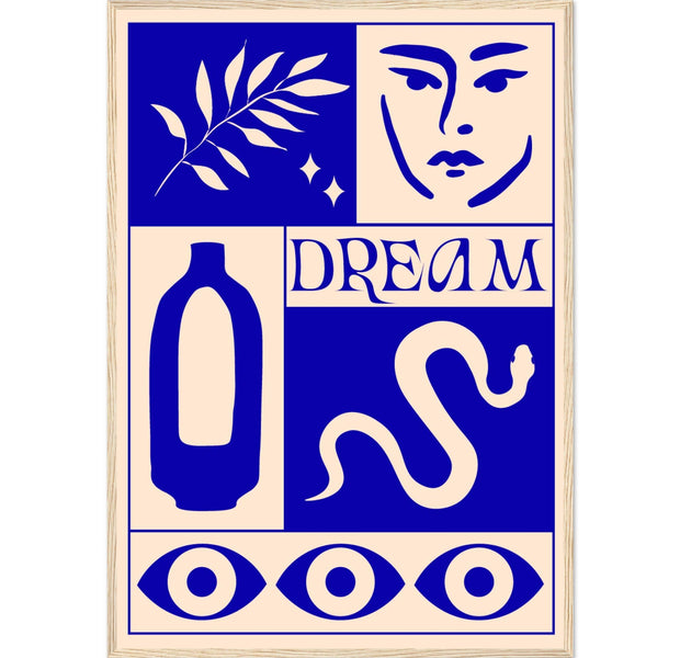 Blue Matisse Dream Premium Framed Poster Print