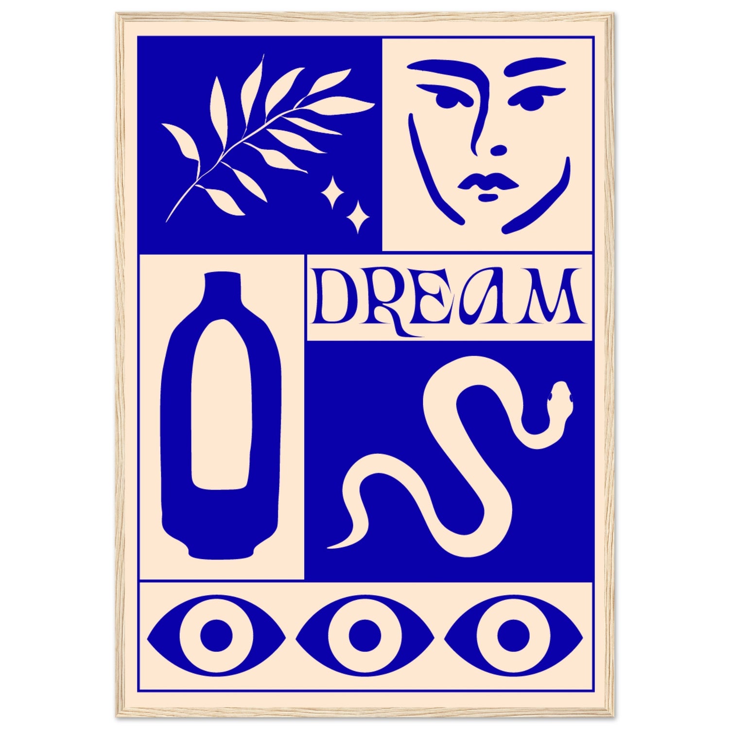 Blue Matisse Dream Premium Framed Poster Print