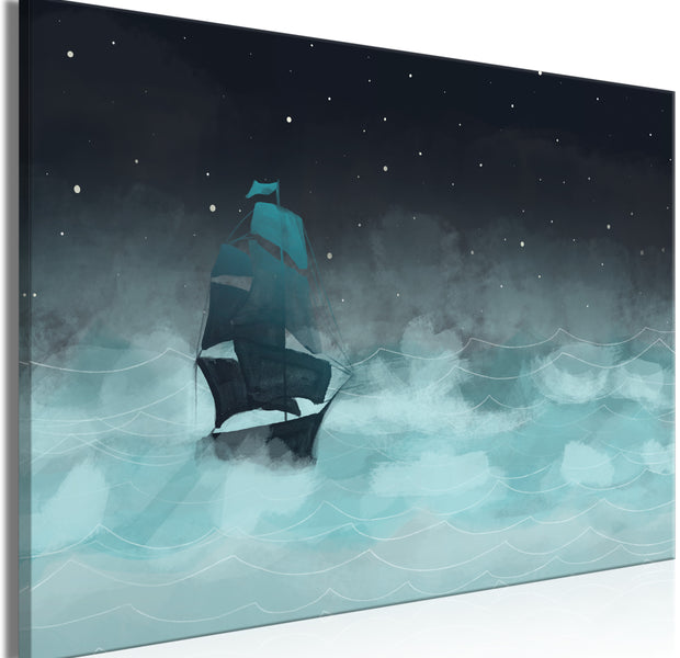 Landscape Canvas Wall Art - Night Waves