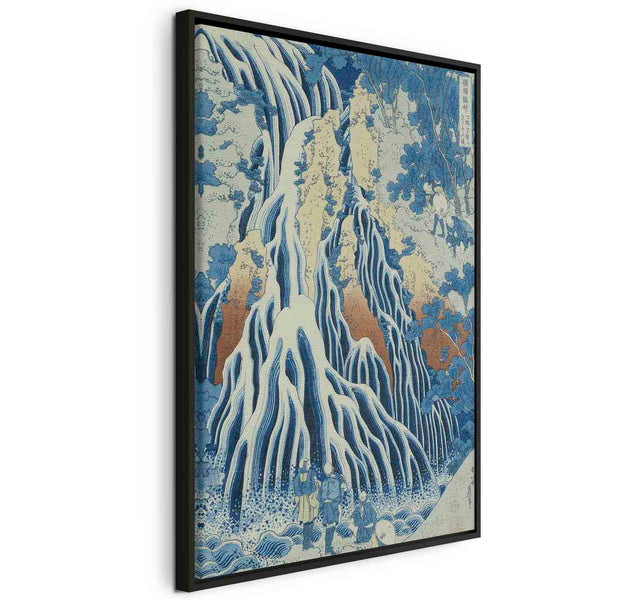 Floating Framed Canvas Art - Kirifuri Fall on Kurokami Mount - Hokusai Katsushika