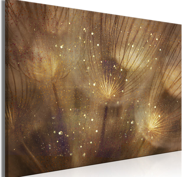 Floral Canvas Wall Art - Golden Dandelions