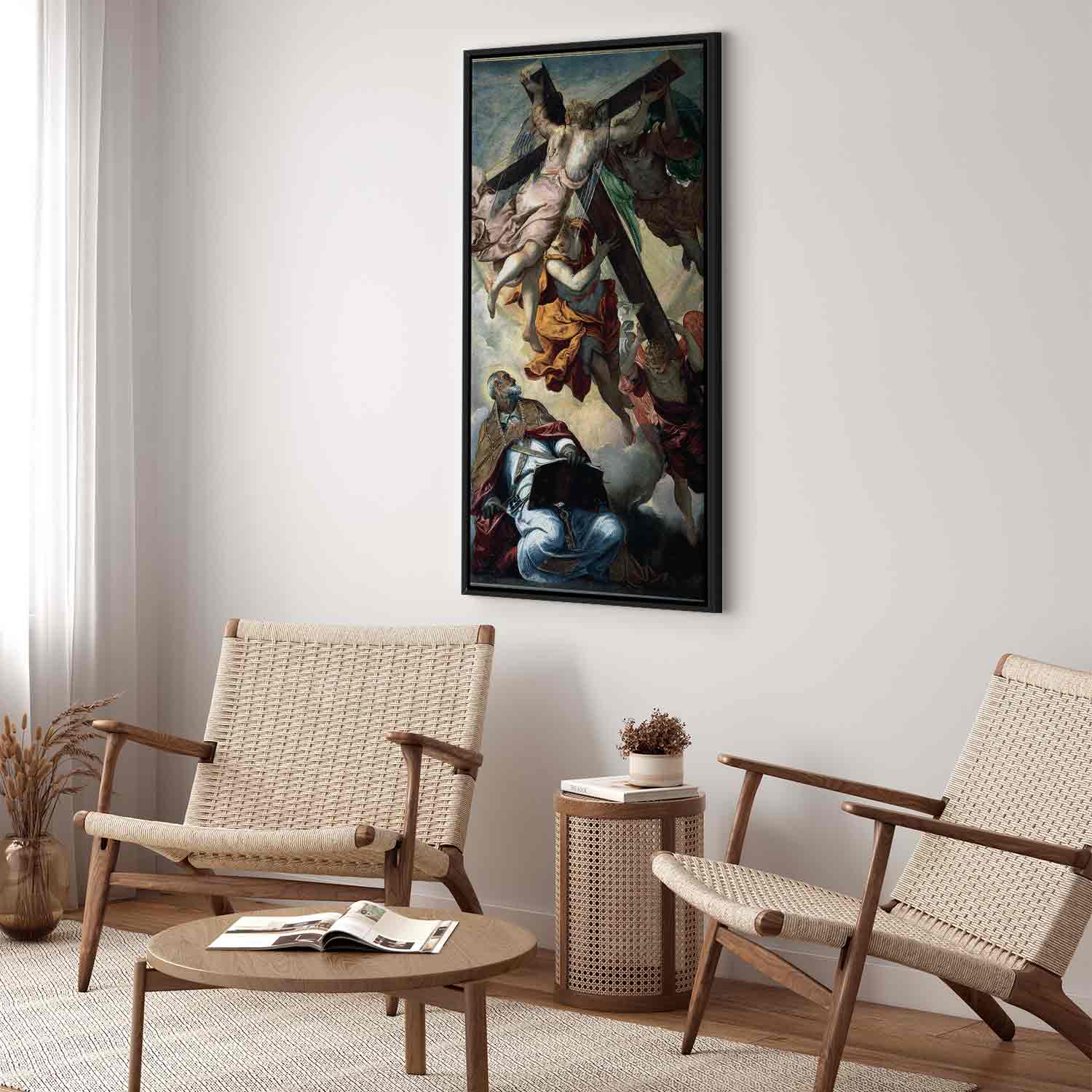 Floating Framed Canvas Art - The Vision of St. Peter - Jacopo Robusti Tintoretto