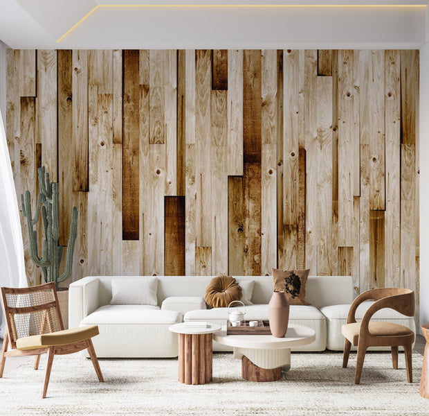 Peel & Stick Wall Mural - Blank Wooden Boards 38"Wx27"H