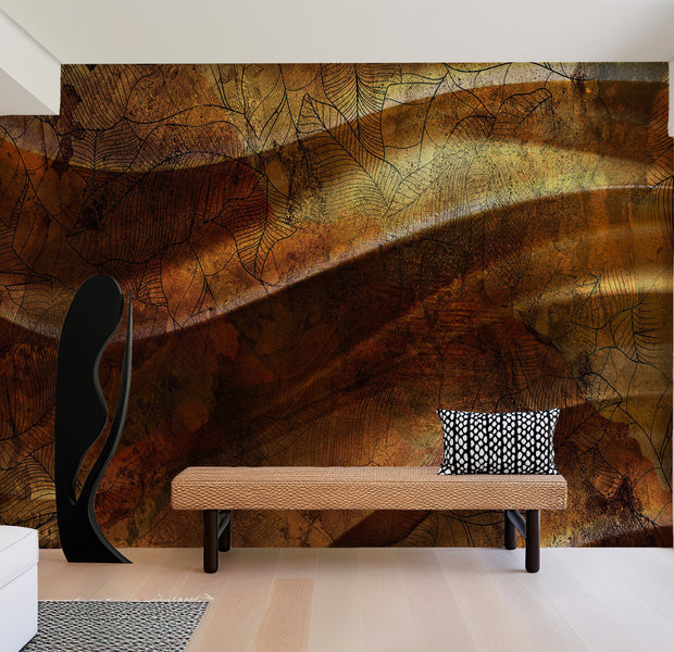 Wallpaper Wall Mural - Liquid Gold 39"Wx27"H / Standard