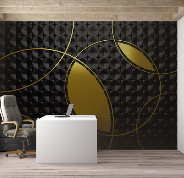 Abstract Wallpaper Wall Mural - Gilding Zones 39"Wx27"H / Standard