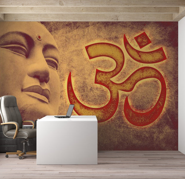 Zen Wallpaper Wall Mural - Om 118"Wx90"H