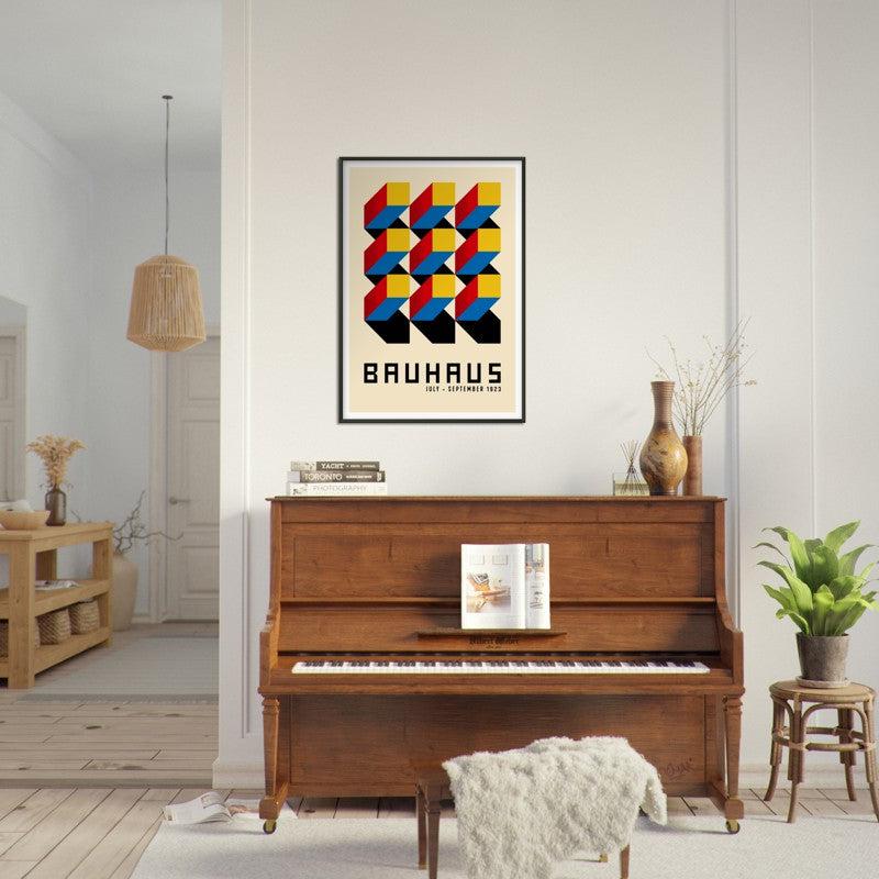 Bauhaus Style Geometric Abstract Poster