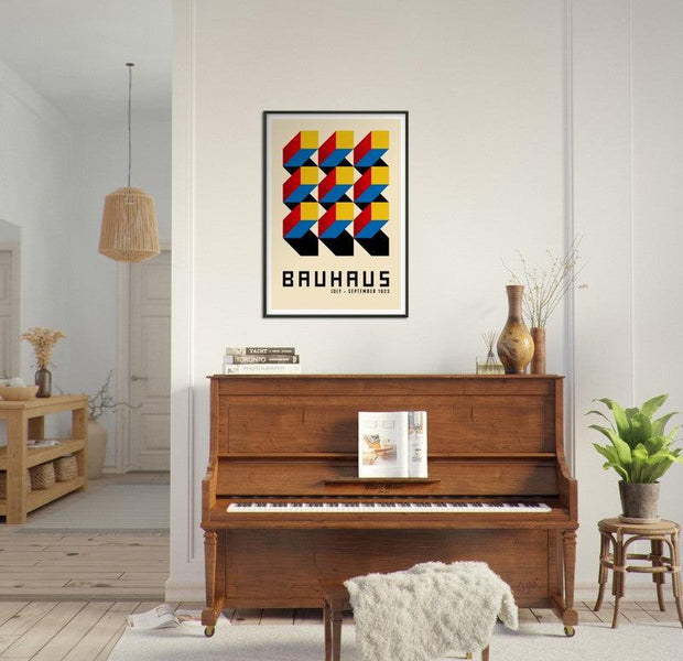 Bauhaus Style Geometric Abstract Poster