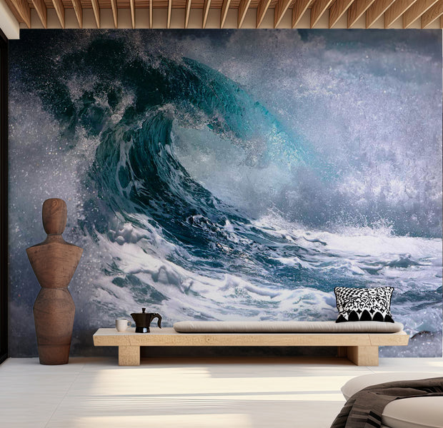 Peel & Stick Landscape Wall Mural - Ocean Wave 38"Wx27"H