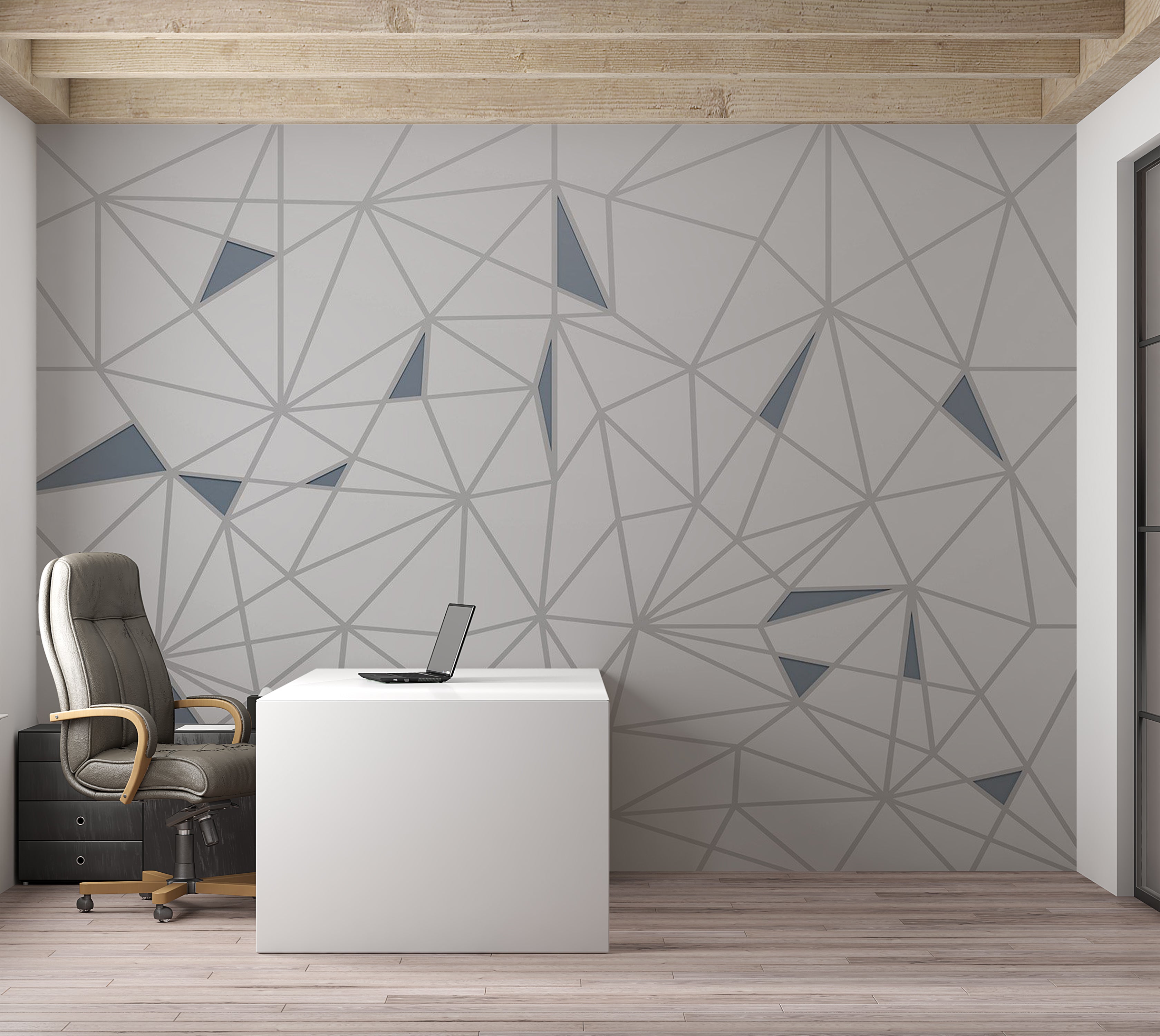 Abstract Wallpaper Wall Mural - Lines of Intersection 39"Wx27"H / Standard