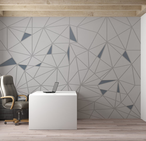 Abstract Wallpaper Wall Mural - Lines of Intersection 39"Wx27"H / Standard