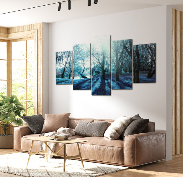 Stretched Canvas Landscape Art - Blue Glade 40"Wx20"H