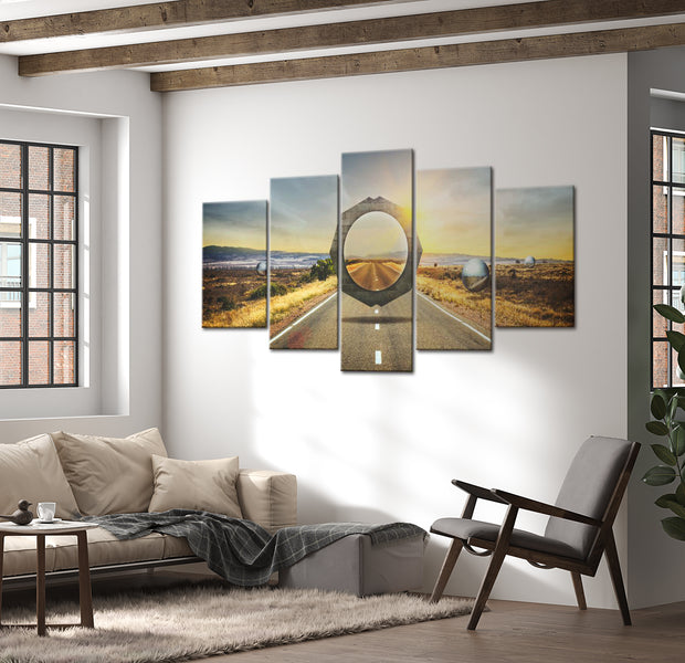 Stretched Canvas Landscape Art - On The Boundary Of Two Worlds 40"Wx20"H