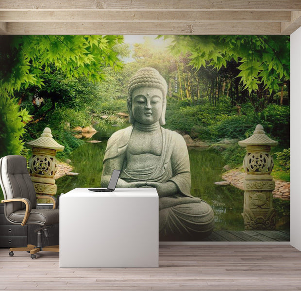 Zen Wallpaper Wall Mural - Buddha's Garden