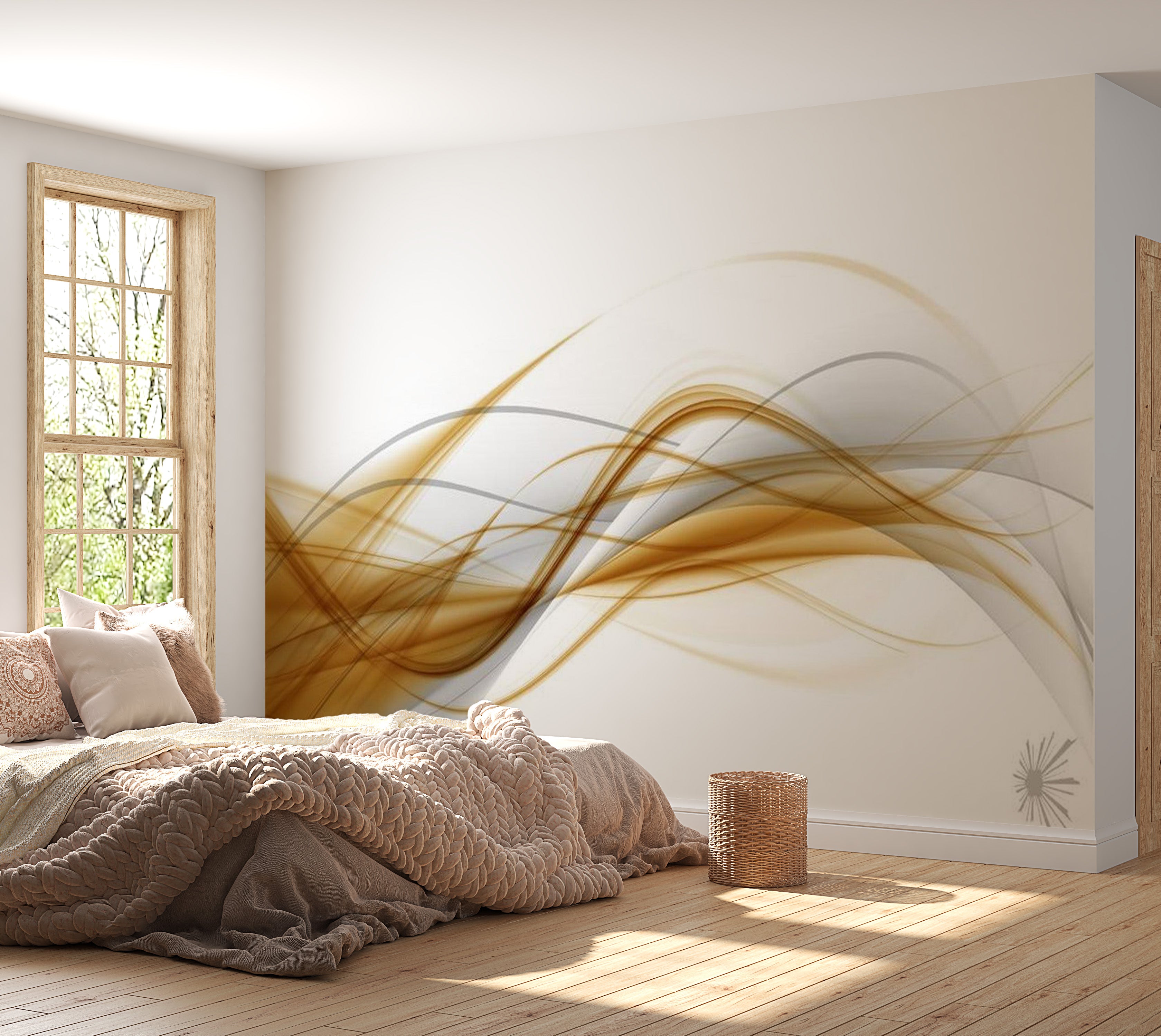 Abstract Wallpaper Wall Mural - Abstract Pattern Digital Art 118"Wx90"H